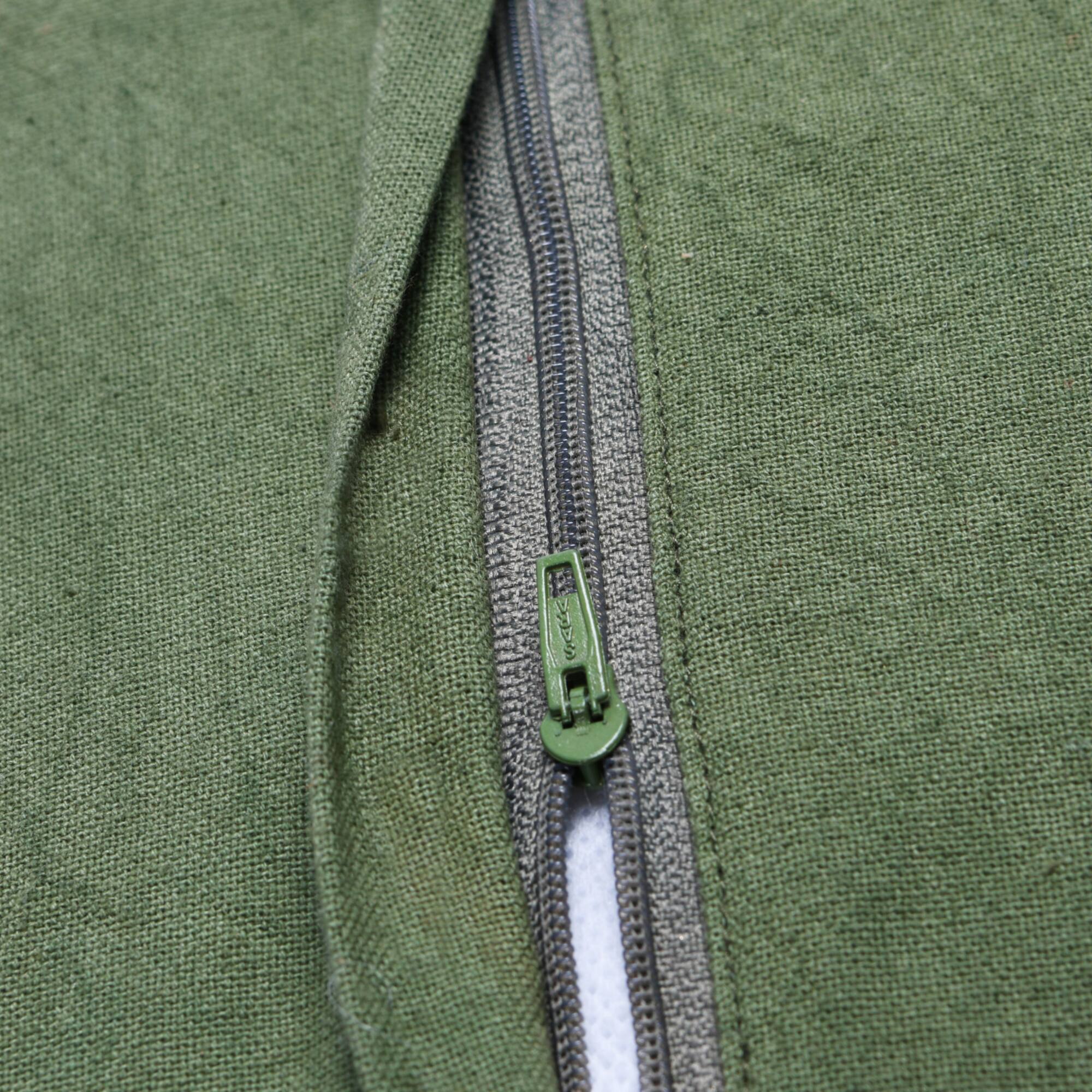 Hello Honey® 20'' Green Square Quilted Velvet Pillow Cover